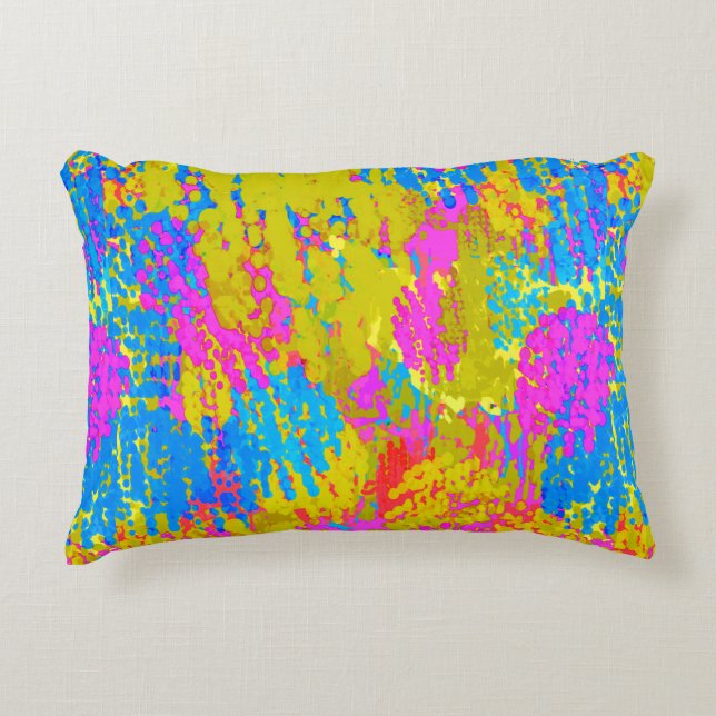 Seaside Random Splatter Decorative Cushion (Front)