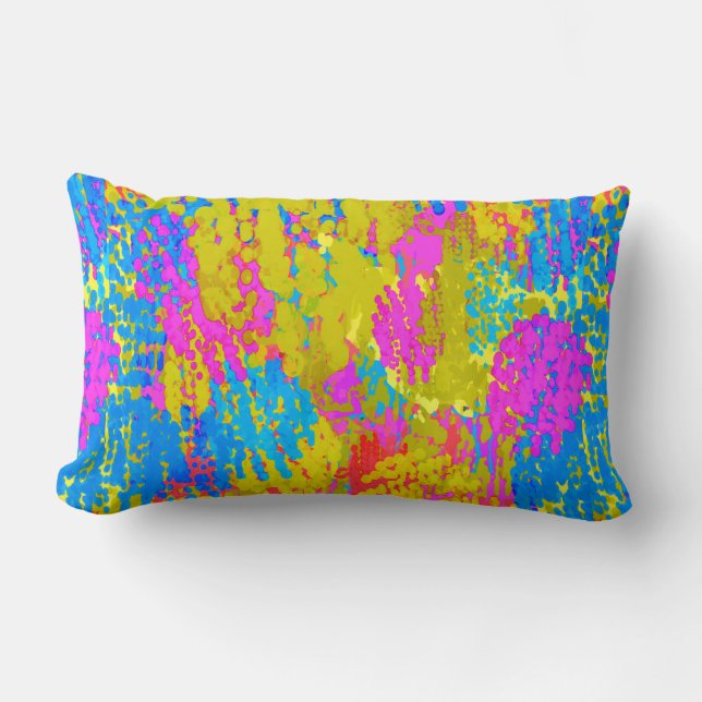 Seaside Random Splatter Lumbar Cushion (Front)