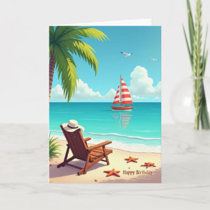 Seaside Relaxation Birthday Card