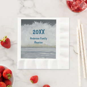 Seaside Reunion Ocean Beach Vacation Family Trip Napkin