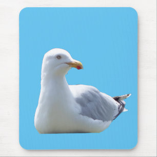Seaside Seagulls Flying Bird Lover Design Coastal Mouse Pad