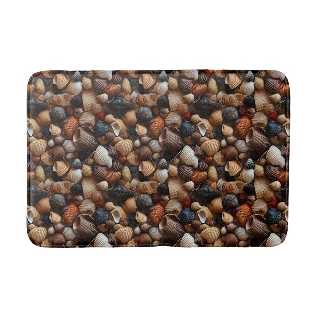 Seaside Seashells Bath Mat (Front)