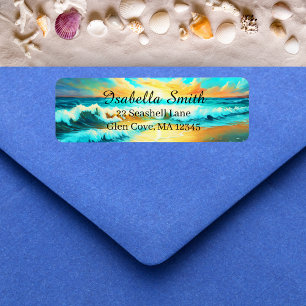 Seaside Serenity Personalise Return Address Label