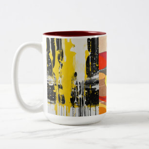 "Seaside Serenity: Two-Tone Mug with Beach-Inspire