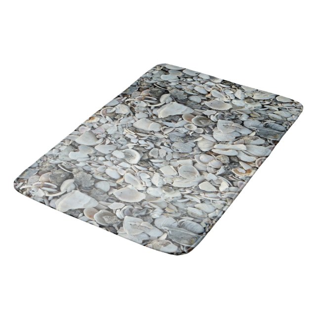 Seaside Shells Coastal  Bath Mat (Angled)