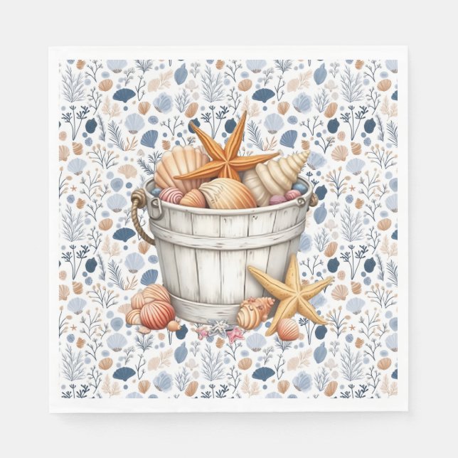 Seaside Shells  Napkin (Front)
