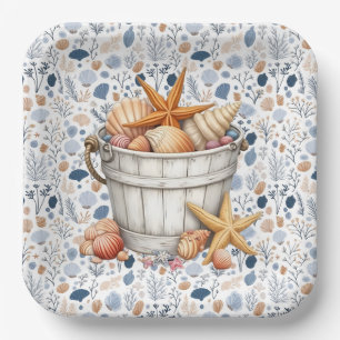 Seaside Shells  Paper Plate