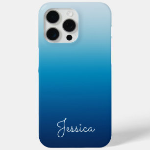 Seaside Sky and Ocean Blue Ombre iPhone 15 Pro Max Case