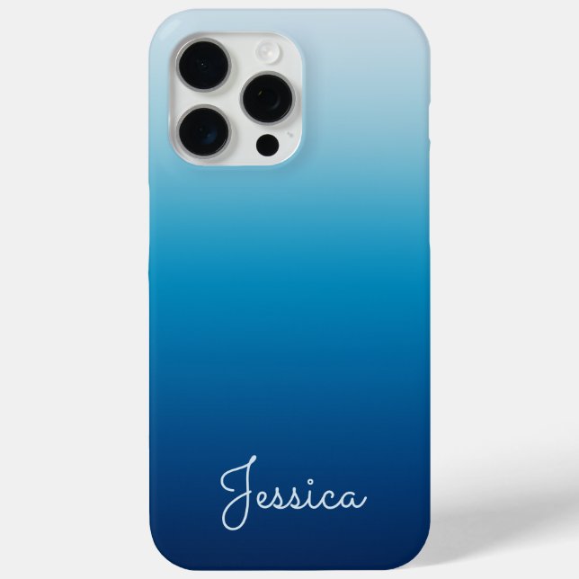 Seaside Sky and Ocean Blue Ombre Case-Mate iPhone Case (Back)