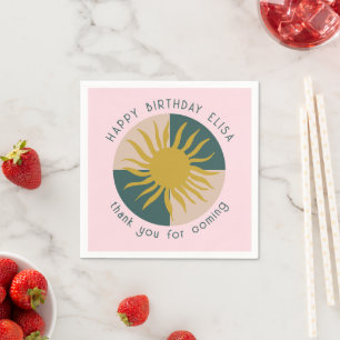 Seaside Soiree BIRTHDAY PARTY Modern Cute CUSTOM Napkin