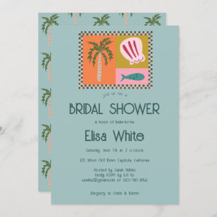 Seaside Soiree Bridal Shower Modern Cute CUSTOM Invitation