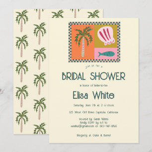 Seaside Soiree Bridal Shower Modern Cute CUSTOM Invitation