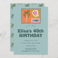 Seaside Soiree  Modern Cute CUSTOM Birthday Party