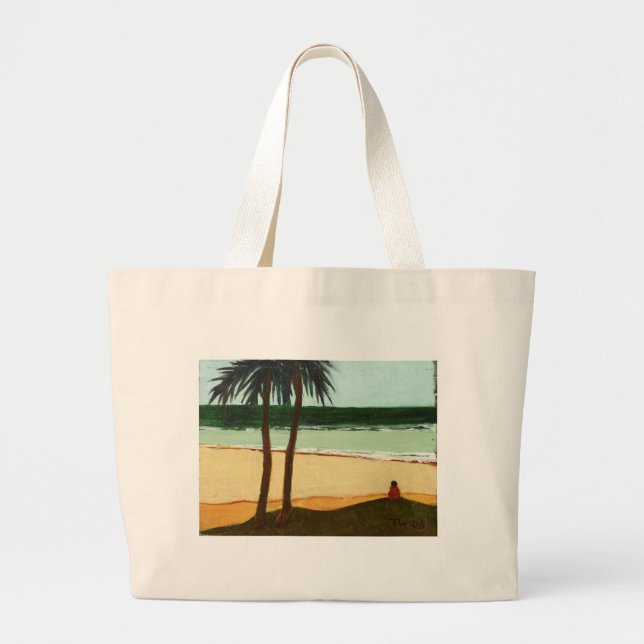 Seaside Solitude 2006 Large Tote Bag (Front)