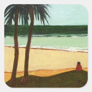 Seaside Solitude 2006 Square Sticker