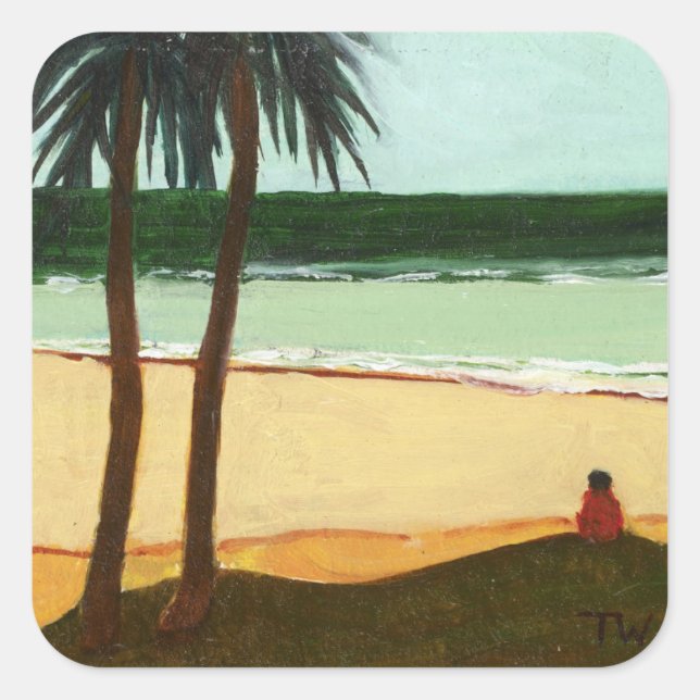 Seaside Solitude 2006 Square Sticker (Front)
