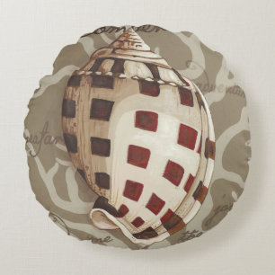 Seaside Sonnet I Round Cushion