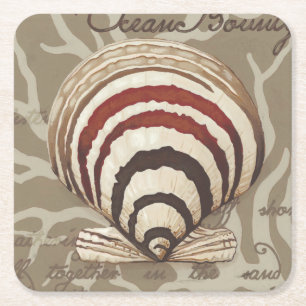 Seaside Sonnet II Square Paper Coaster
