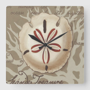 Seaside Sonnet III Square Wall Clock