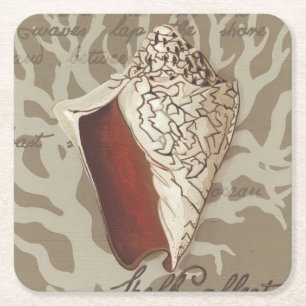 Seaside Sonnet IV Square Paper Coaster
