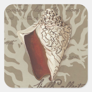 Seaside Sonnet IV Square Sticker