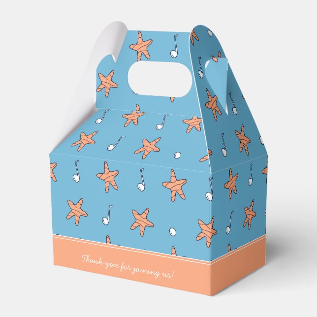 Seaside Stars and Music Notes Happy Birthday Favour Box (Front Side)