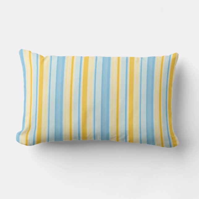 Seaside Stripes 03 (vertical Stripes) Lumbar Cushion (Front)