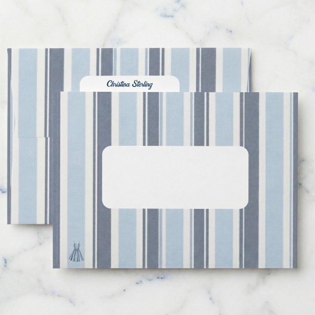 Seaside Stripes Celebration Envelope (Classic design for modern moments.)