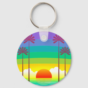 Seaside Sunset Key Chain