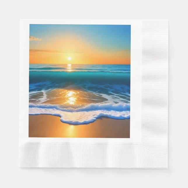 Seaside Sunset  Napkin (Front)