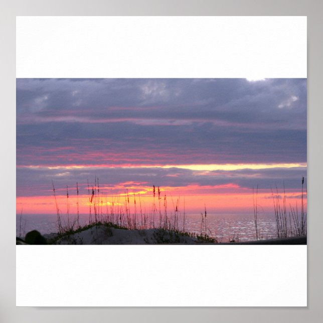 Seaside Sunset Poster (Front)