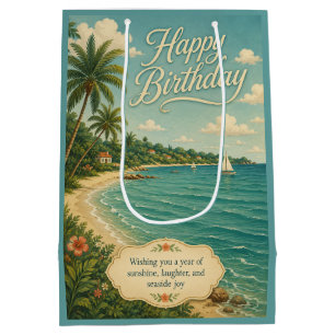 Seaside Sunshine Birthday Escape Medium Gift Bag