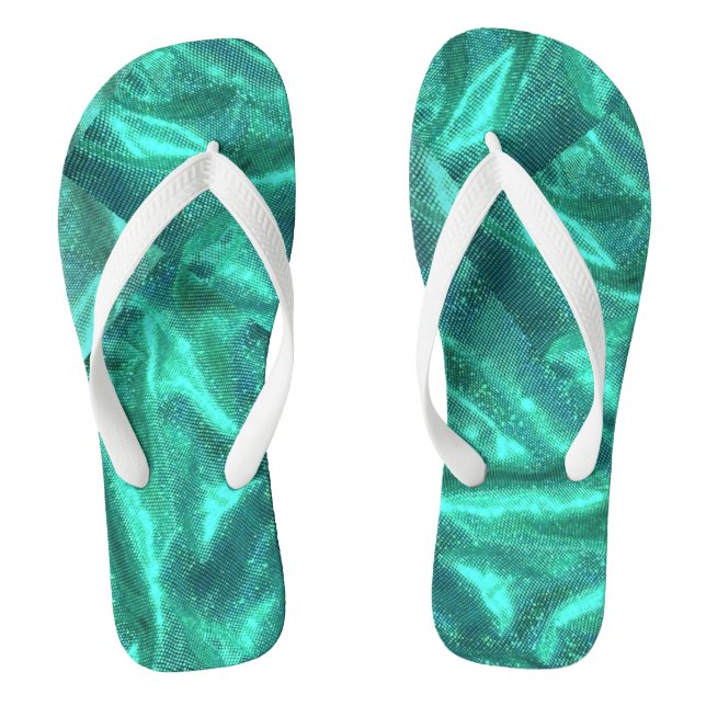"Seaside Symphony: High Tide Design" Thongs (Footbed)