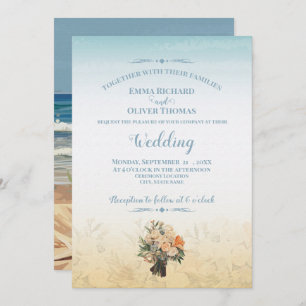 Seaside Theme Wedding Invitation