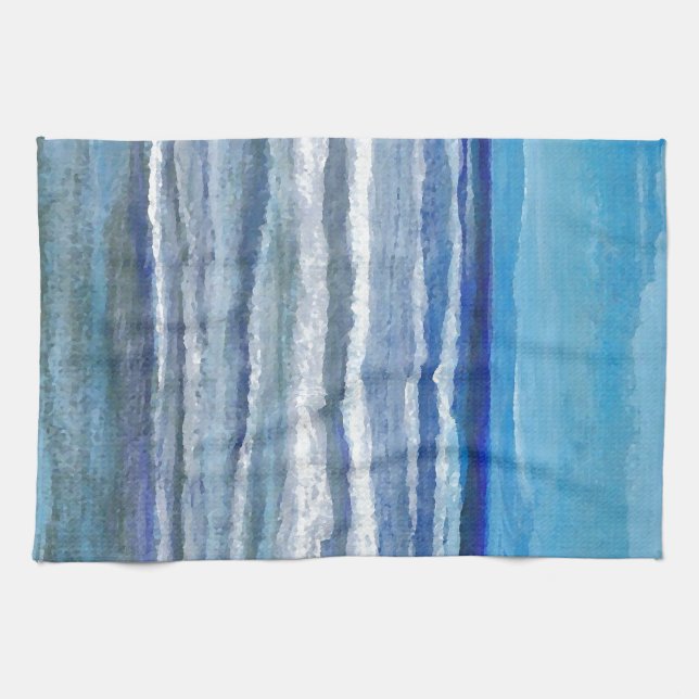 Seaside View Ocean Art Tea Towel (Horizontal)