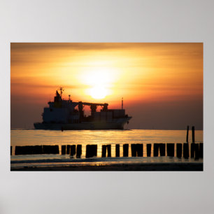 Seaside views - greetings from the sea poster