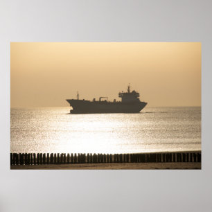 Seaside views - ship poster