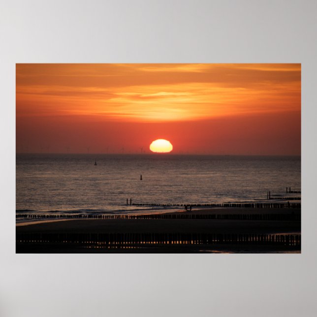 Seaside views - sunset poster (Front)