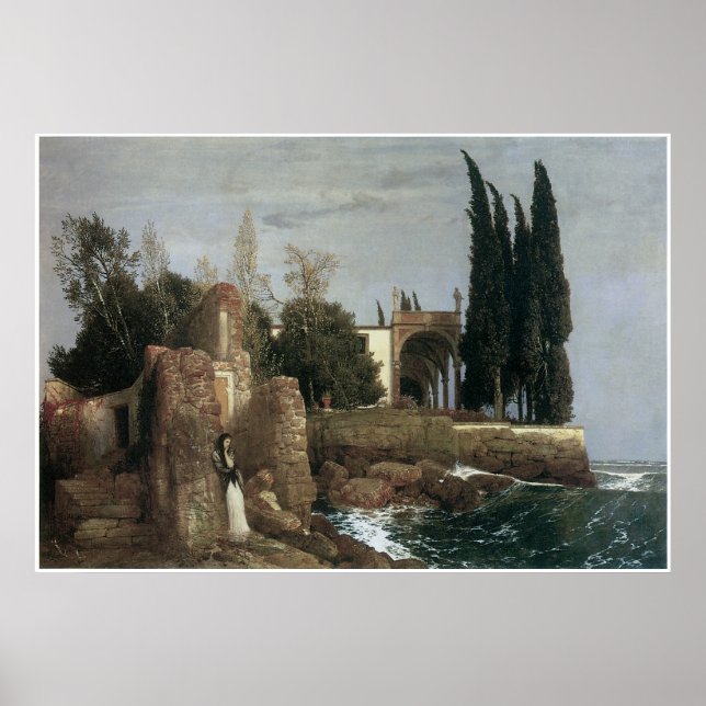 Seaside Villa, Arnold Bocklin 1878 Poster (Front)