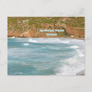 Seaside Village Apollonas On Greek Island of Naxos Postcard