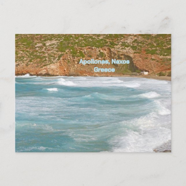 Seaside Village Apollonas On Greek Island of Naxos Postcard (Front)