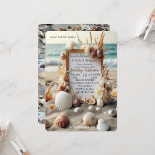Seaside Wedding Celebrations on the Beach Invitation