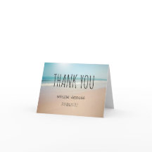 Seaside Wedding Thank You Card