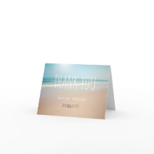 Seaside Wedding Thank You Card