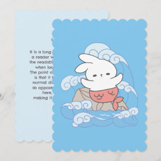 Seaside Whimsy Mer-Bunny Adventure Holiday Card