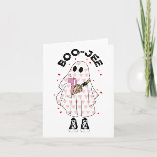 Season Cute Ghost Valentine Costume Boujee Boo-jee Card