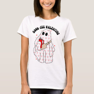 Season Cute Ghost Valentine Costume Boujee Boo-jee T-Shirt