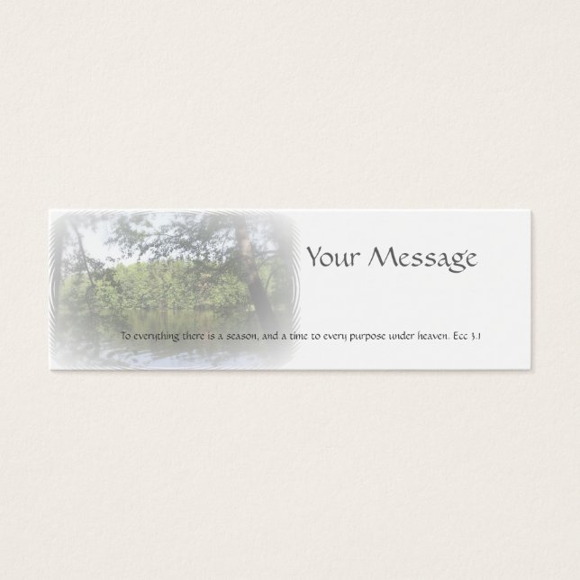 Season Ecclesiastes Name Gift Tag Business Card (Front)