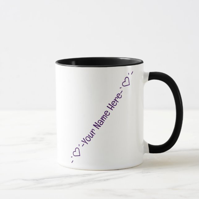 Season Everything With Love Purple, Personalised Mug (Right)