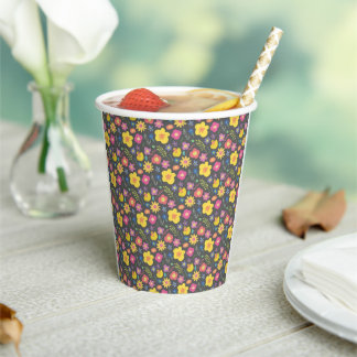 Season Flowers Paper Cups